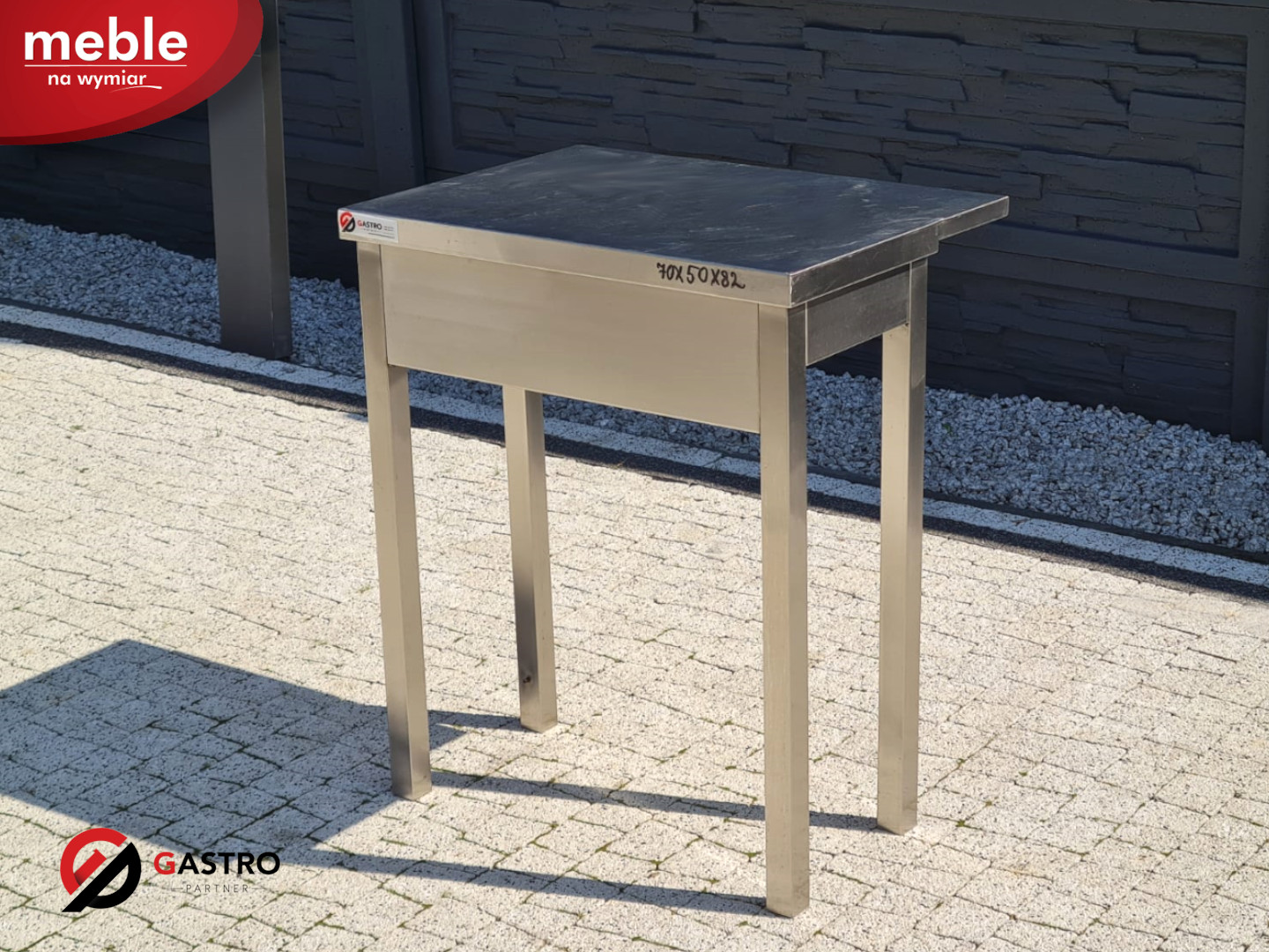 Stół gastronomiczny / Podstawa gastronomiczna ze stali nierdzewnej 700x500x820