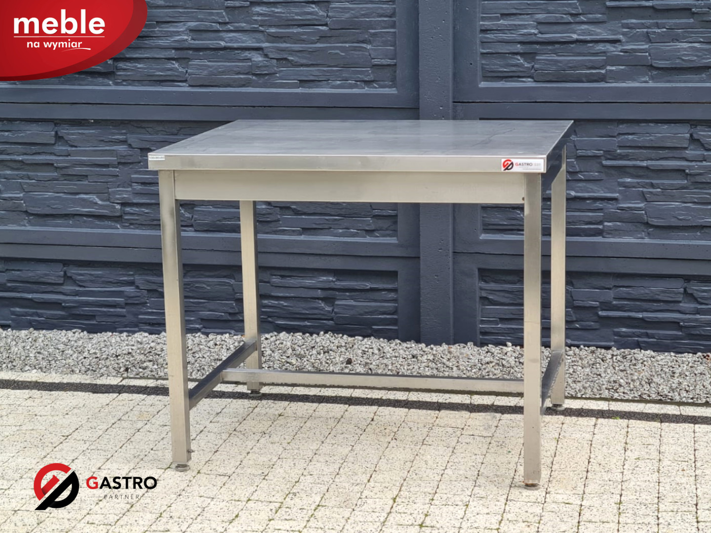 Stół gastronomiczny / Podstawa gastronomiczna ze stali nierdzewnej 1000x800x850 - obrazek 3