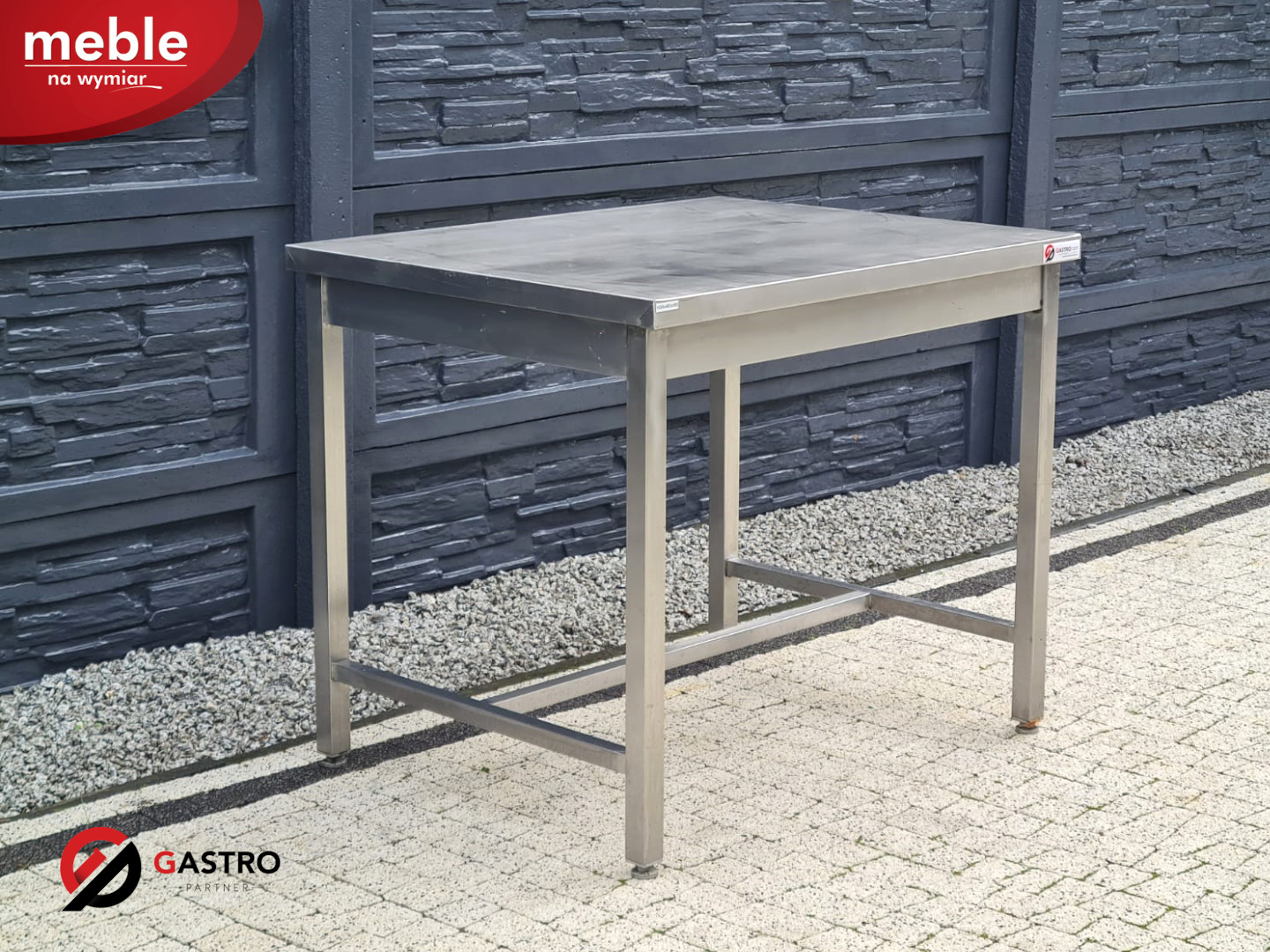 Stół gastronomiczny / Podstawa gastronomiczna ze stali nierdzewnej 1000x800x850 - obrazek 2