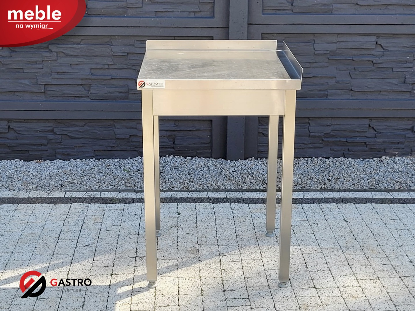 Stół gastronomiczny ze stali nierdzewnej 600x600x850 - obrazek 3