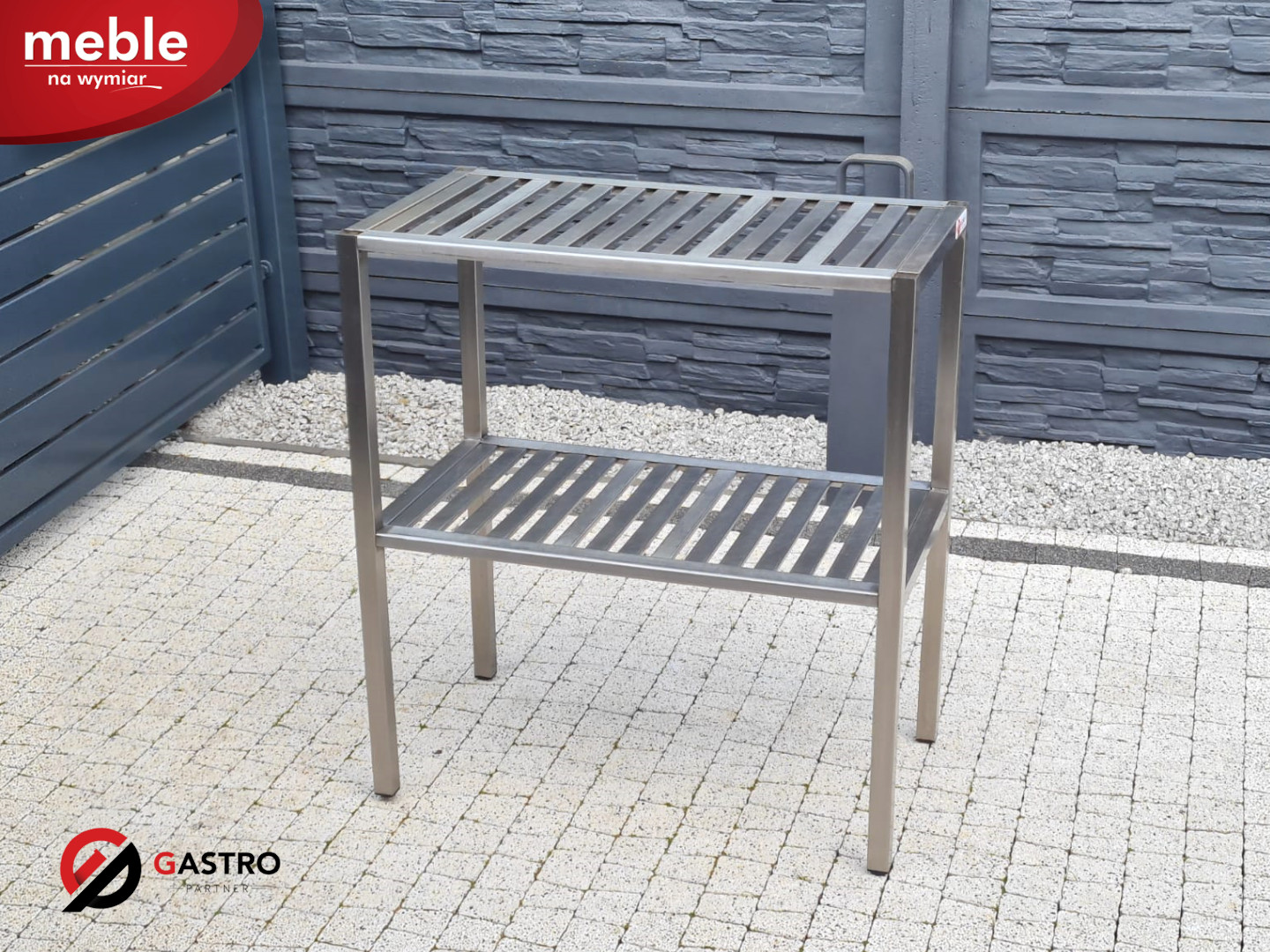 Regał gastronomiczny perforowany 900x500x1000 - obrazek 3