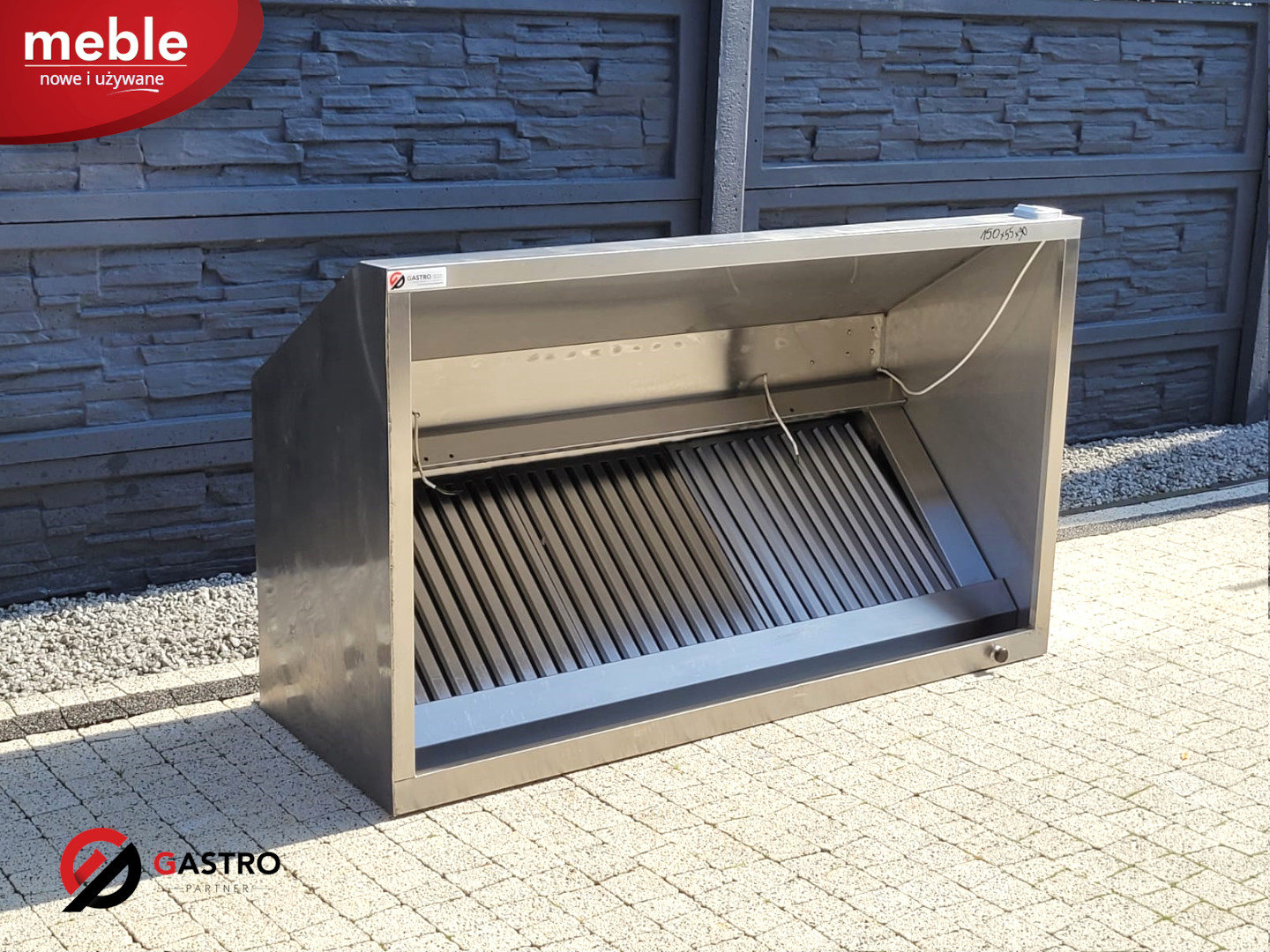 Okap gastronomiczny trapezowy, przyścienny Stalgast - 1500x550x900