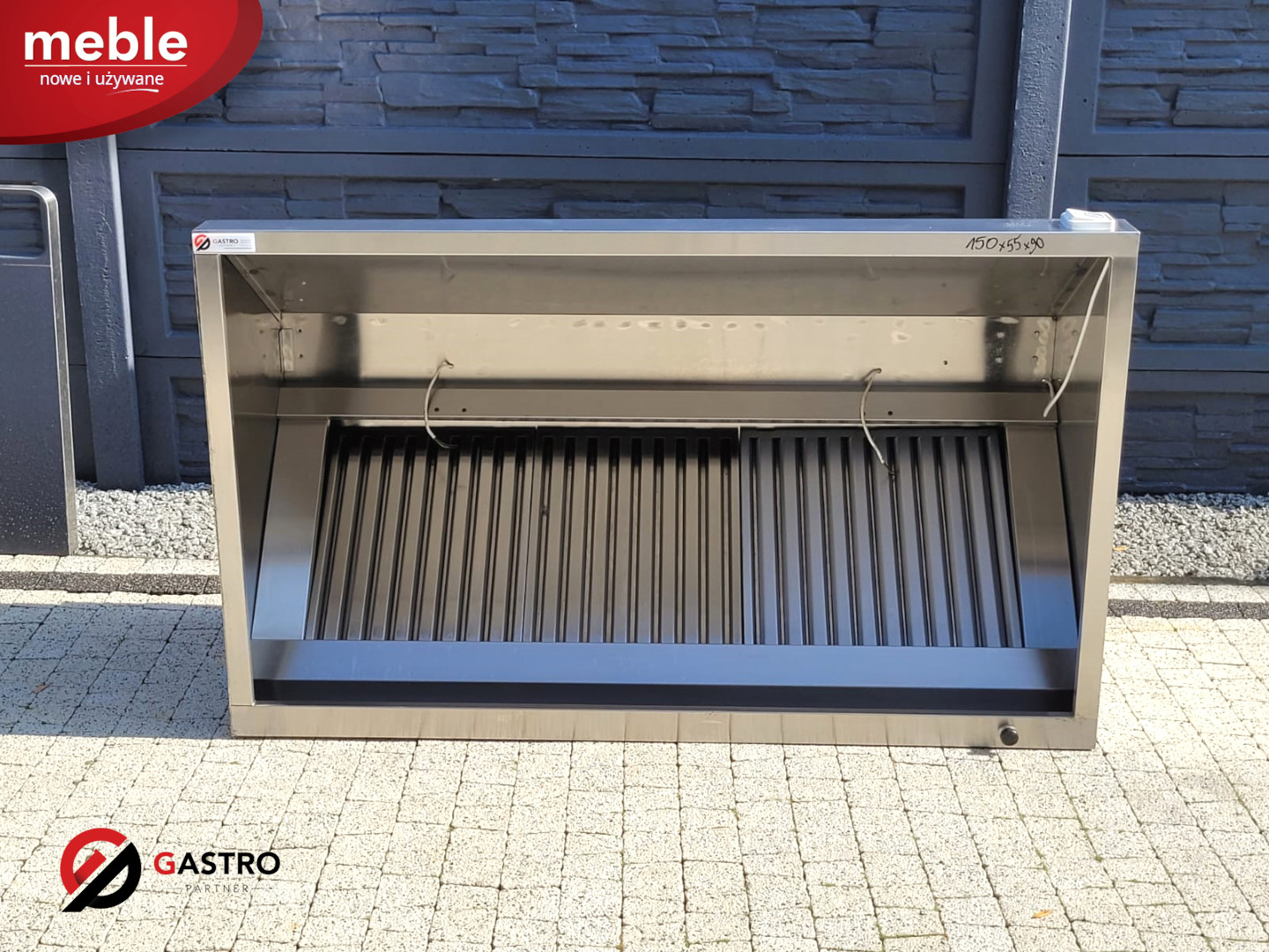 Okap gastronomiczny trapezowy, przyścienny Stalgast - 1500x550x900 - obrazek 3