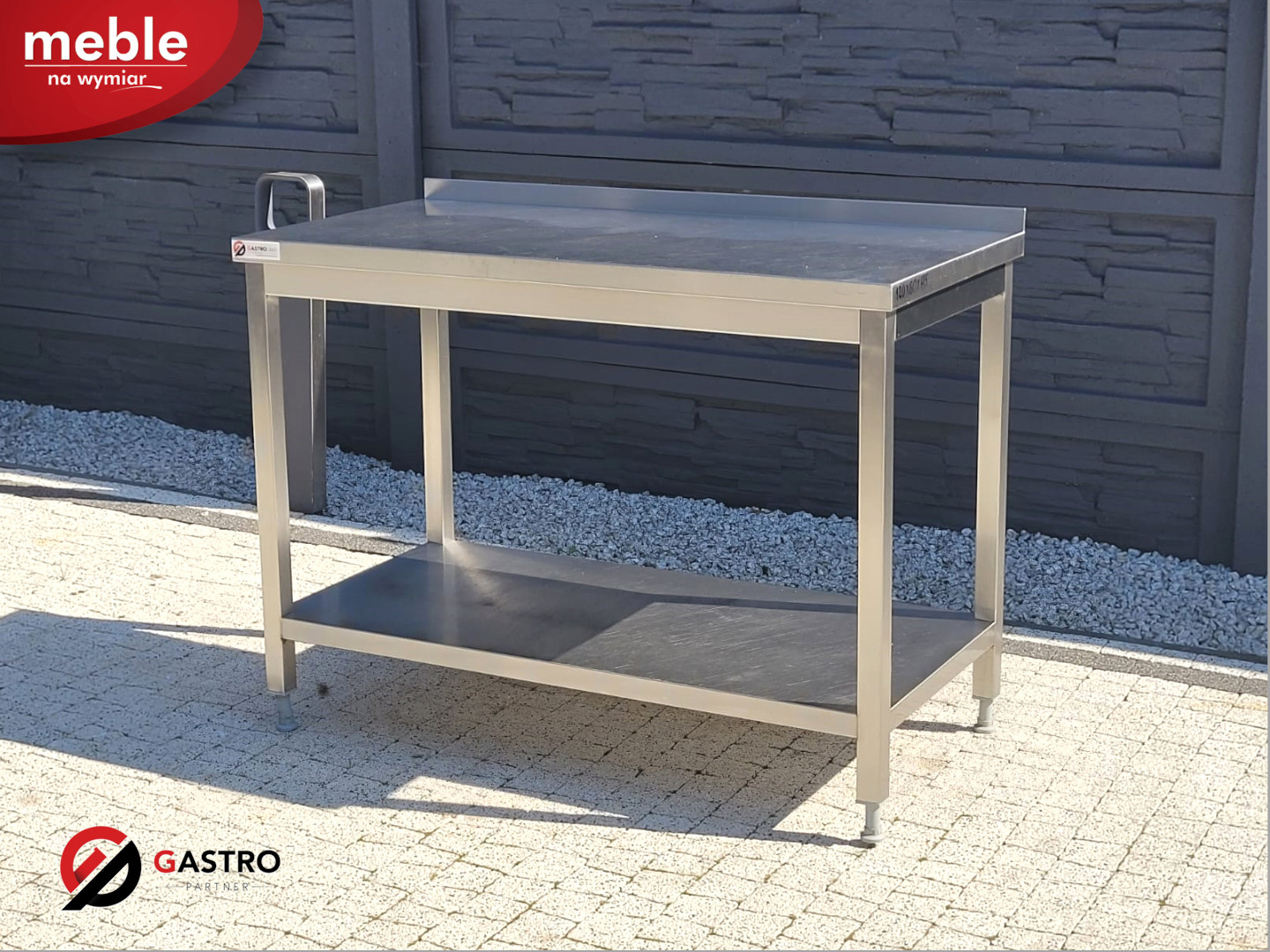 Stół gastronomiczny z półką ze stali nierdzewnej 1200x600x850