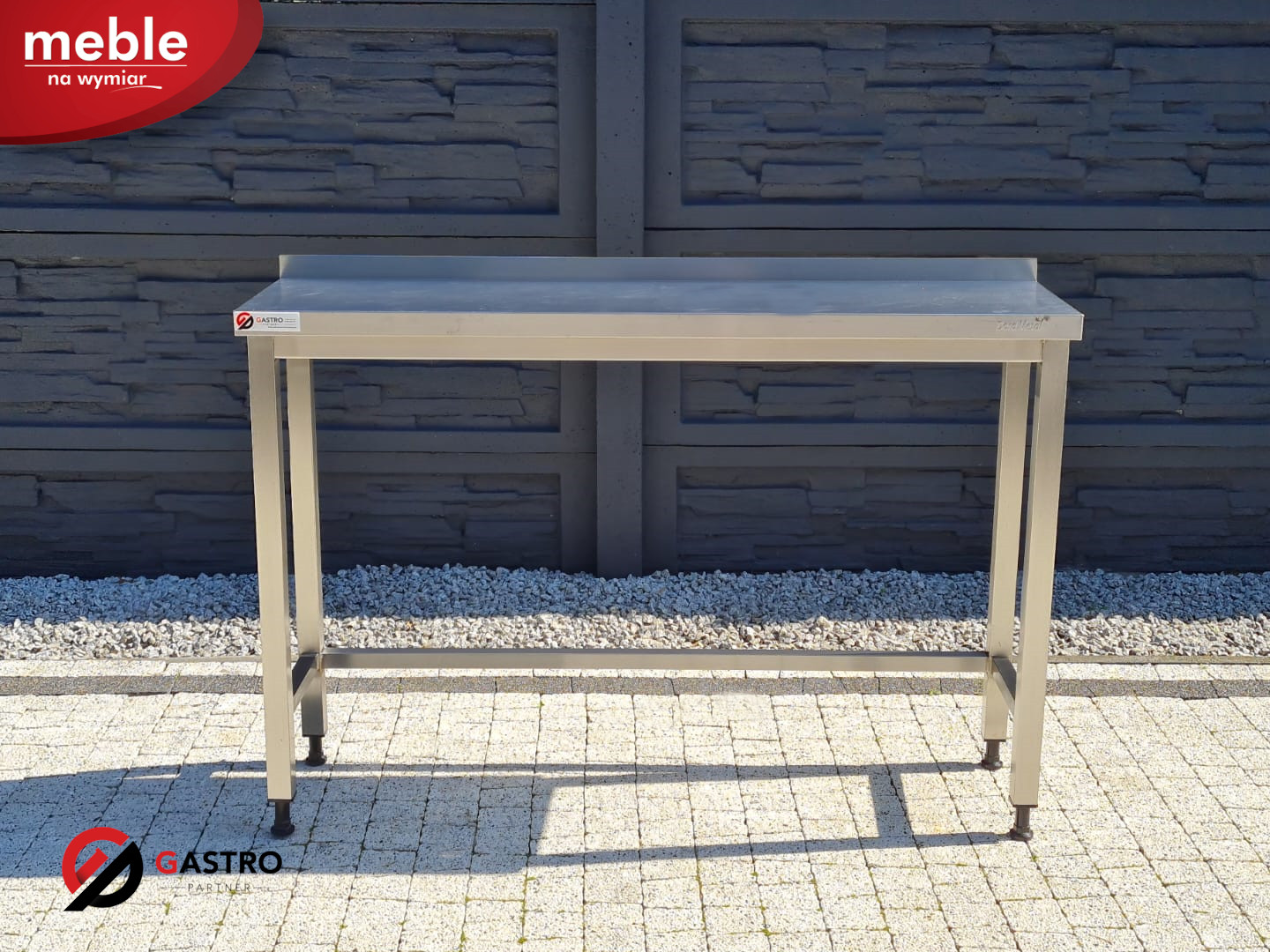 Stół gastronomiczny ze stali nierdzewnej 1300x350x850 - obrazek 2