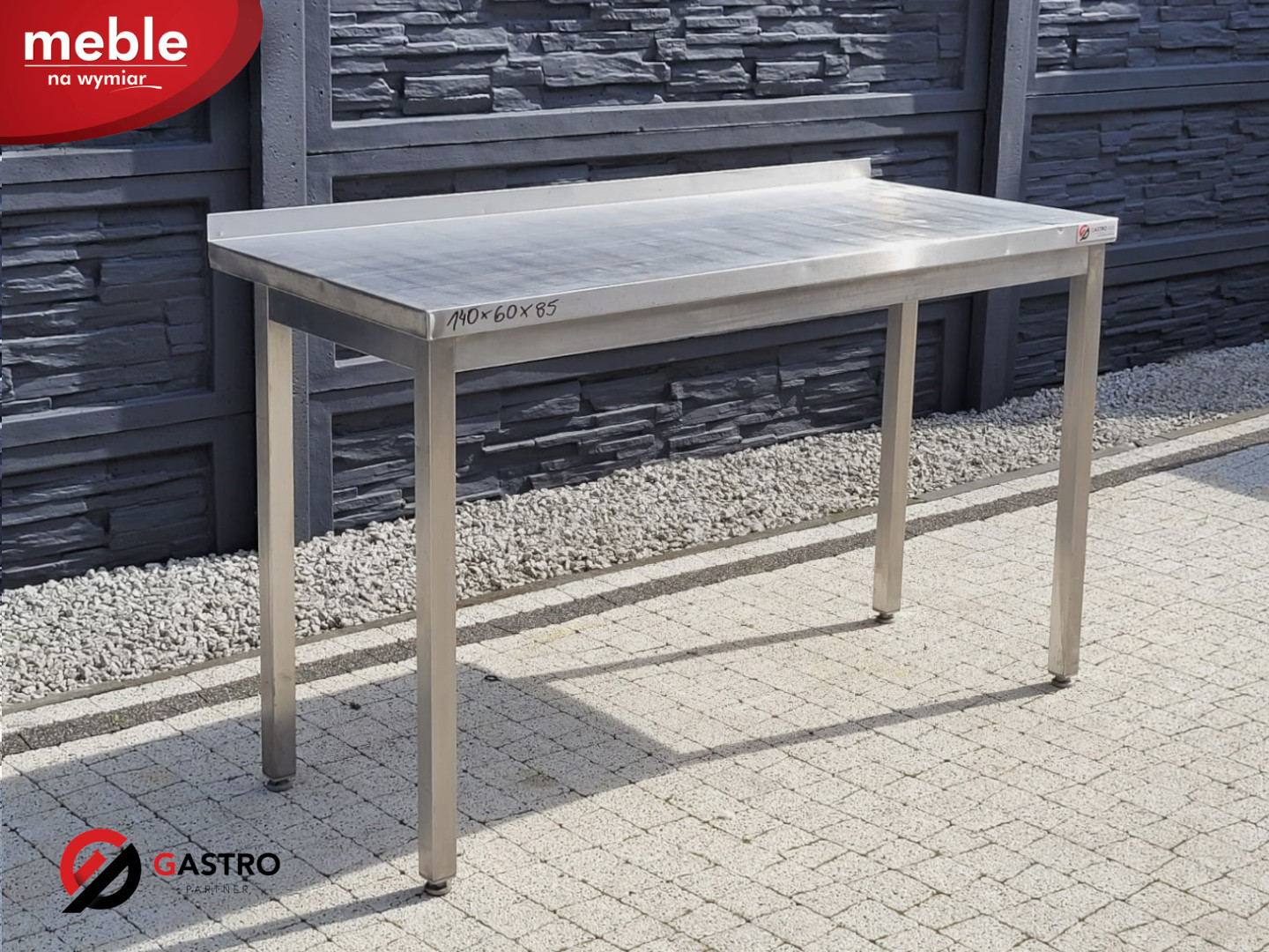 Stół gastronomiczny ze stali nierdzewnej 1400x600x850 - obrazek 3