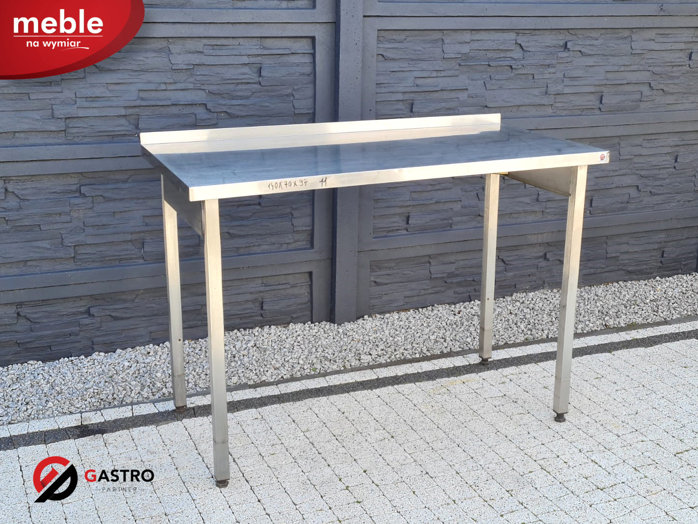Stół gastronomiczny ze stali nierdzewnej 1400x700x970 - obrazek 2
