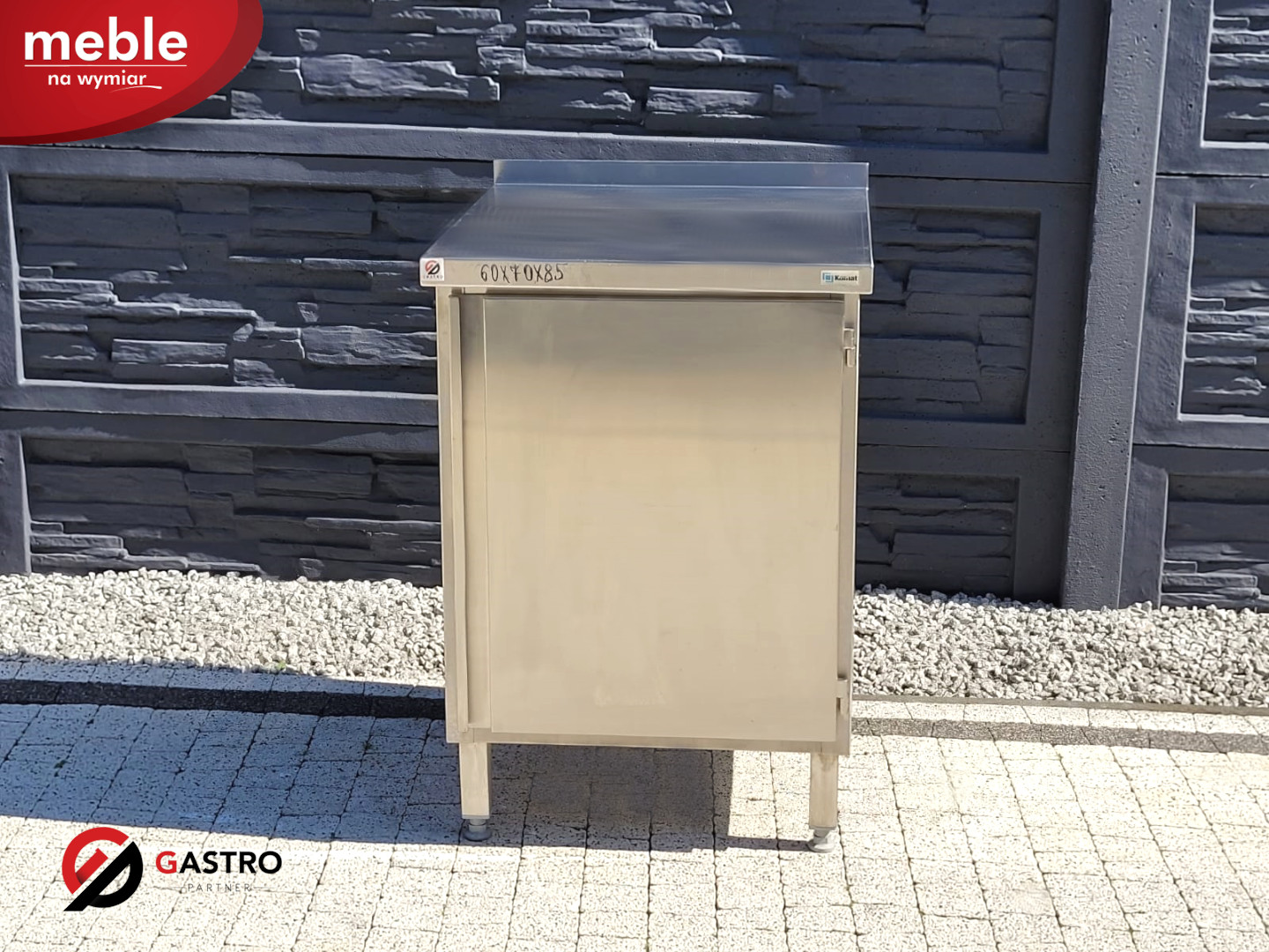 Szafka, stół ze stali nierdzewnej 600x700x850 - obrazek 3