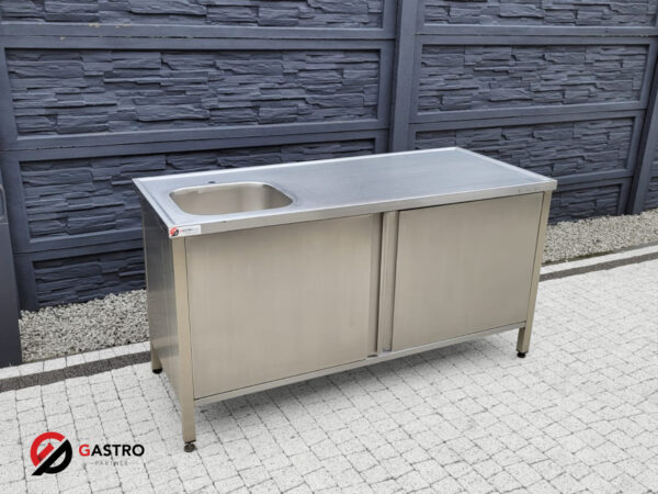 Zlew gastronomiczny 1-komorowy z szafką 160x70x85