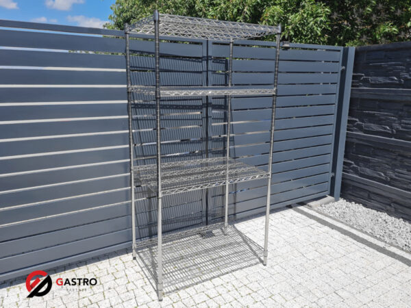 Regał 4-półkowy ze stali chromowanej 900x600x1800 mm