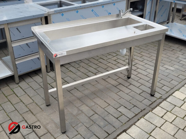 Zlew gastronomiczny 1 komorowy 1200x600x850 mm