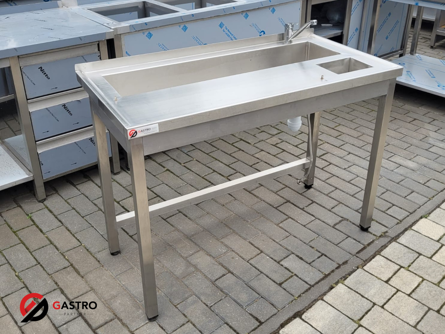 Zlew gastronomiczny 1 komorowy 1200x600x850 mm