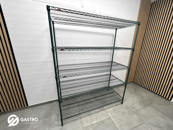 Regał metalowy z powłoką antykorozyjną oraz antybakteryjną noMICRO 151x61x190