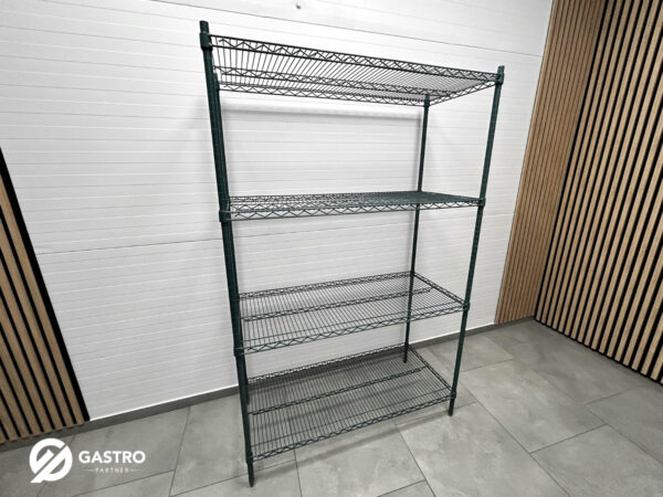 Regał metalowy z powłoką antykorozyjną oraz antybakteryjną noMICRO 121x53x190