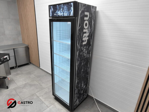 Szafa chłodnicza przeszklona | oświetlenie led | 373 l | wymiar 600x600x2000 mm