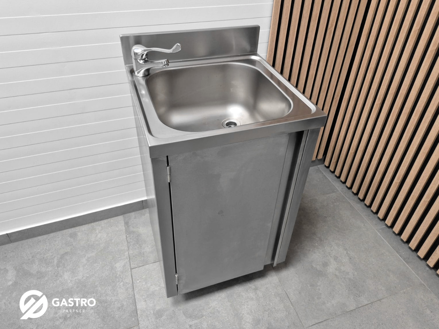 Szafka gastronomiczna z zlewem ze stali nierdzewnej 50x50x85cm
