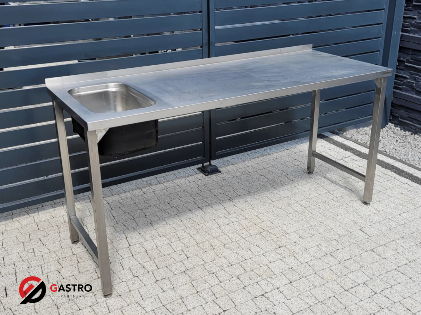 Zlew gastronomiczny 1-komorowy 180x70x90 cm