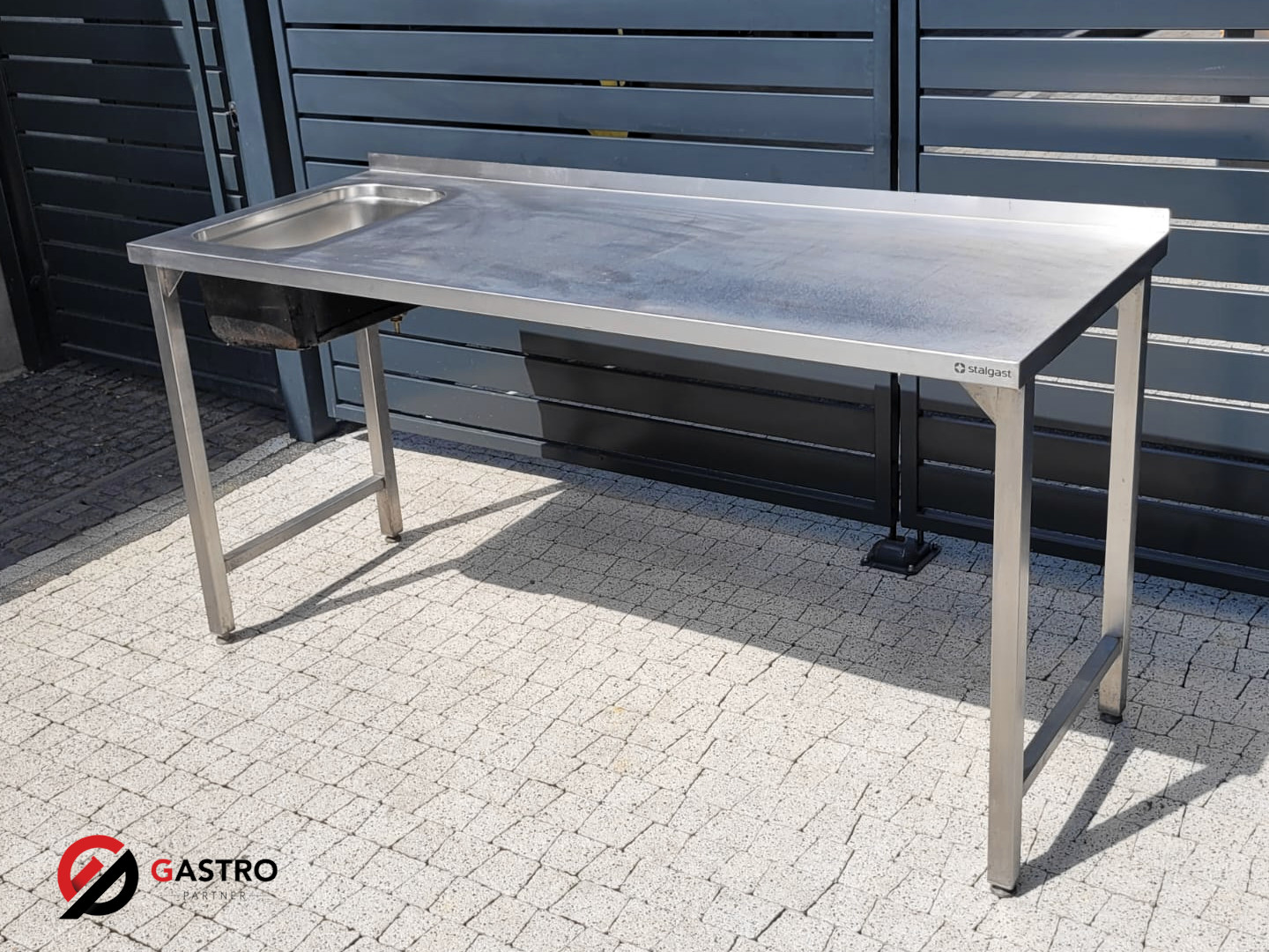 Zlew gastronomiczny 1-komorowy 180x70x90 cm - obrazek 2