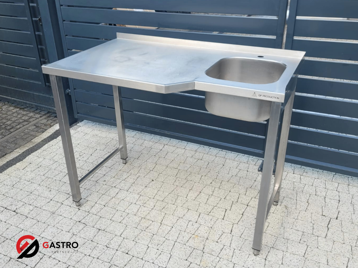 Zlew gastronomiczny 1-komorowy 121x70x90 cm