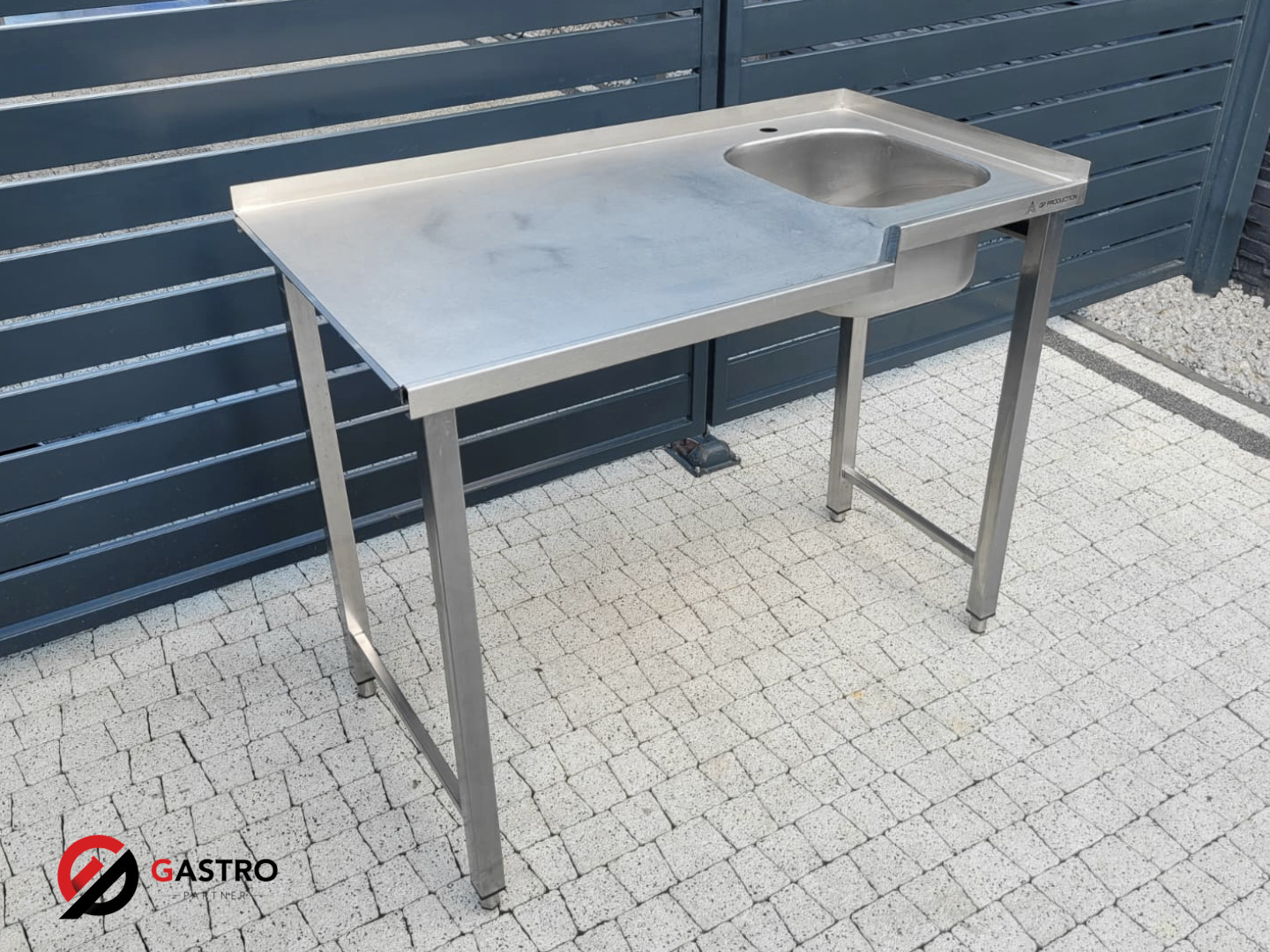 Zlew gastronomiczny 1-komorowy 121x70x90 cm - obrazek 2