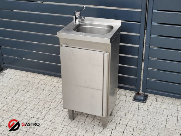 Zlew z szafką ze stali nierdzewnej 420x325x890 mm