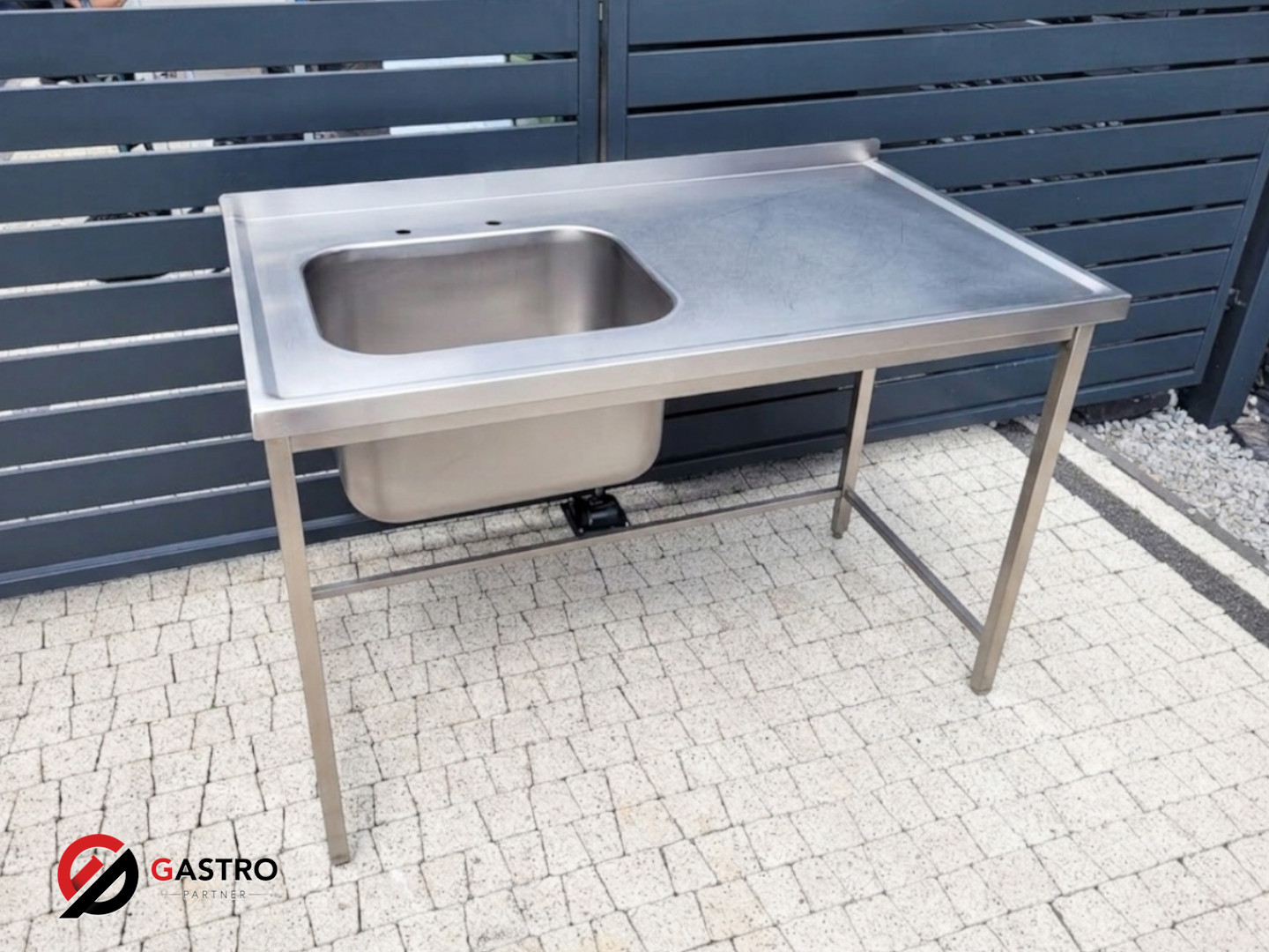 Zlew gastronomiczny 1-komorowy 125x70x85 cm