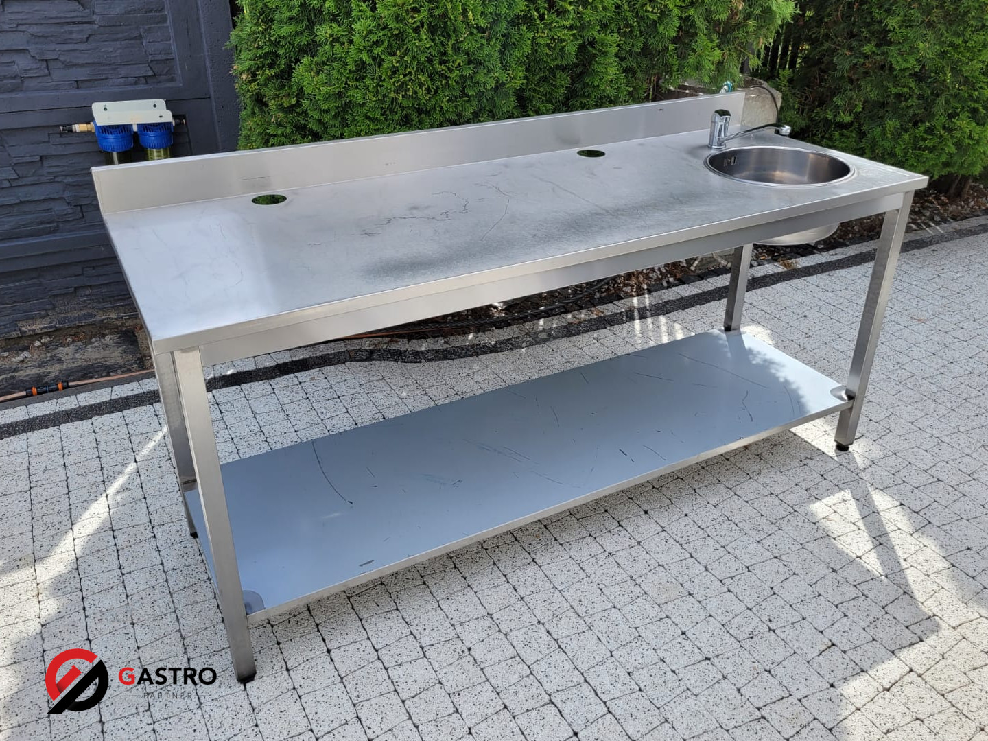 Zlew gastronomiczny 1-komorowy 190x70x85 cm