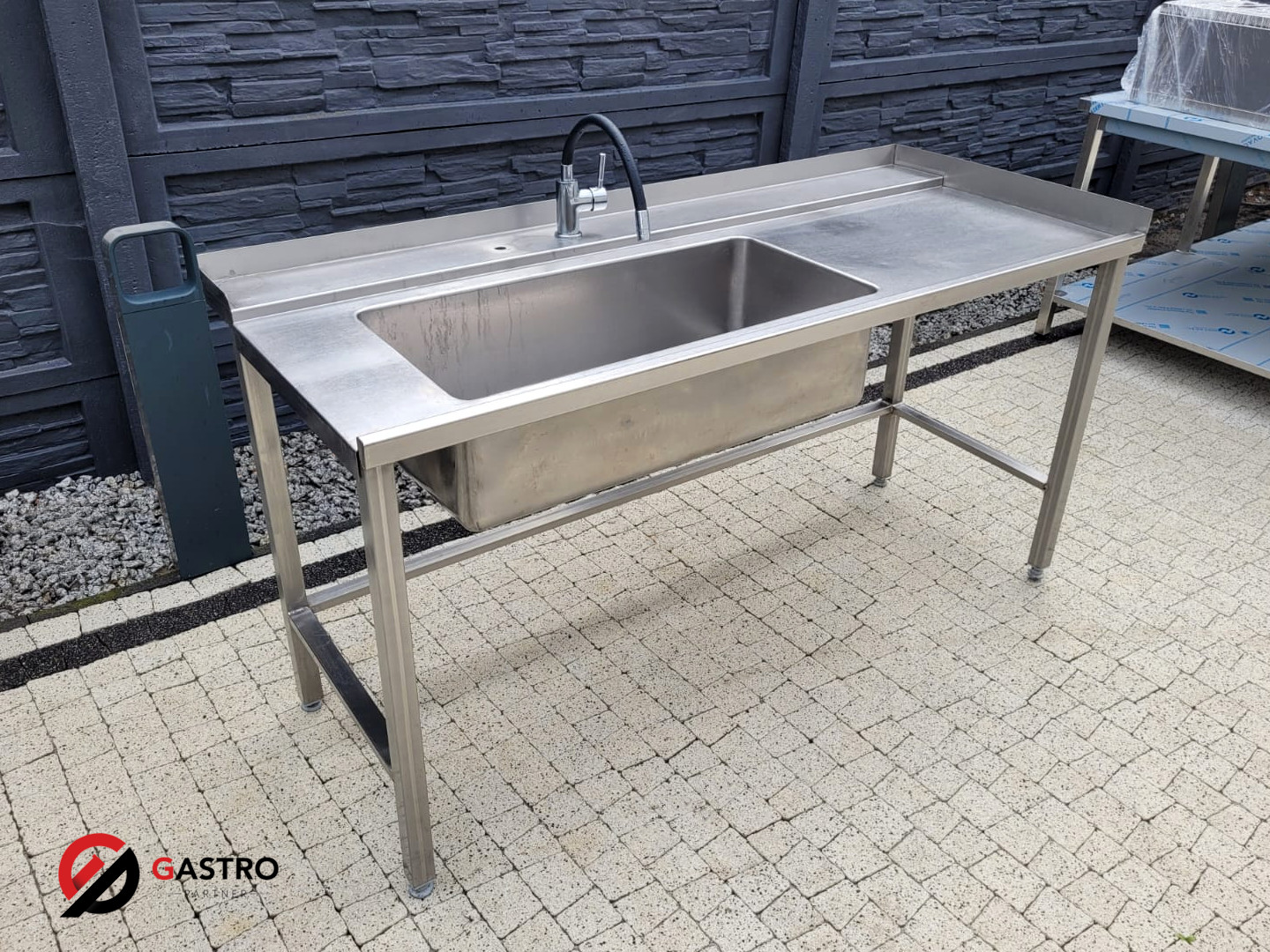 Zlew gastronomiczny 1-komorowy 170x70x85 cm