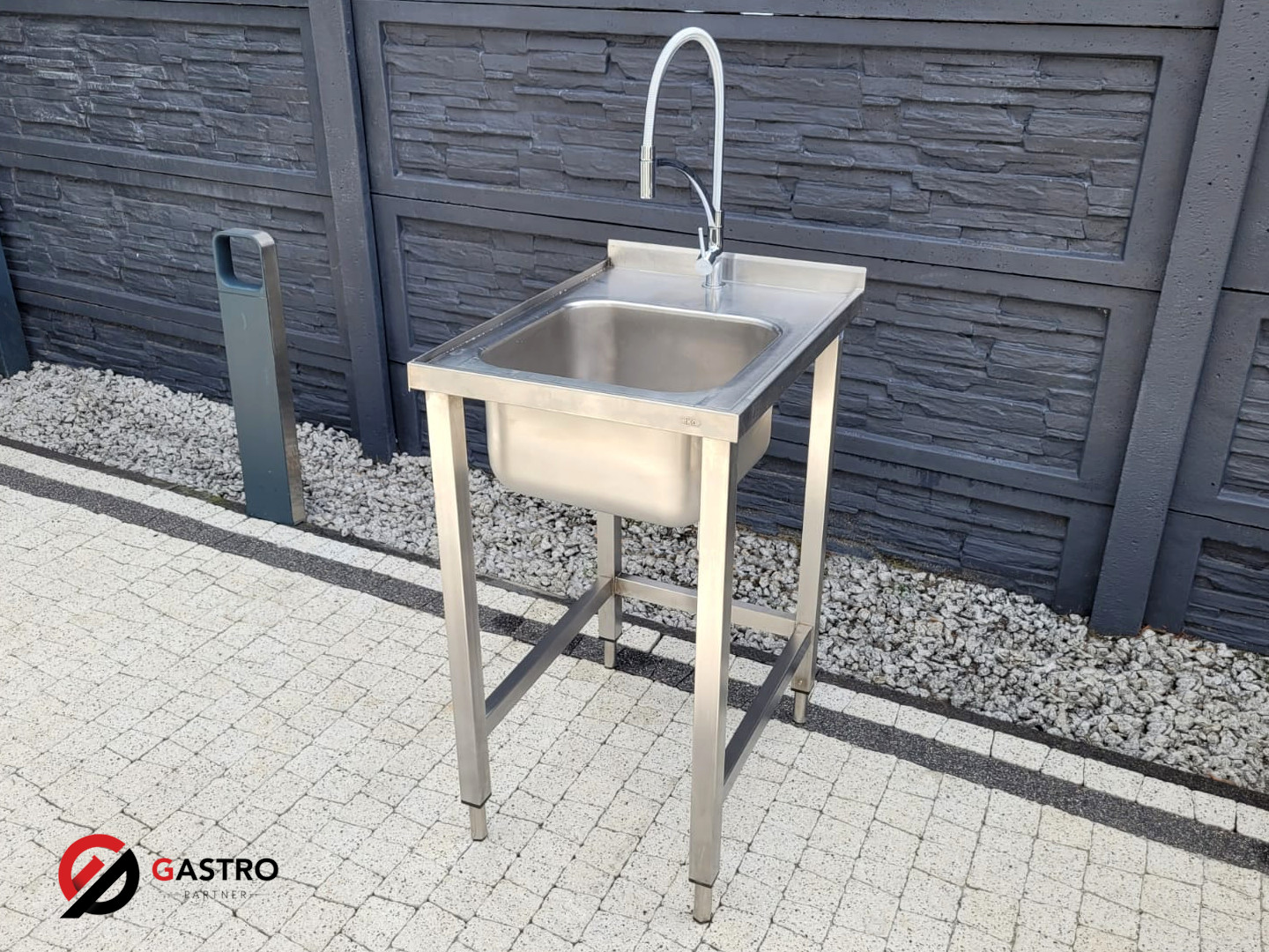 Zlew gastronomiczny 1-komorowy 51x70x90 cm